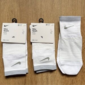Nike Spark White and Gray Dri-FIT Socks